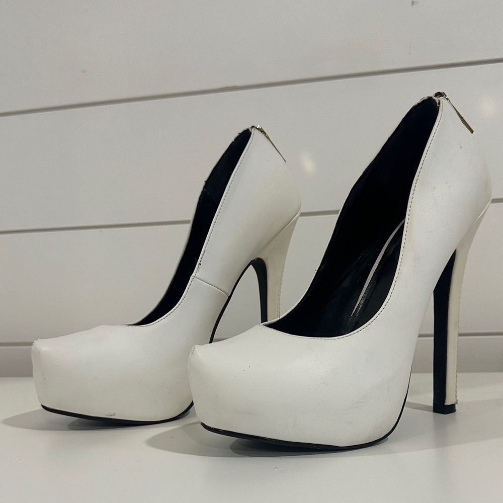 Elegant White High Heels